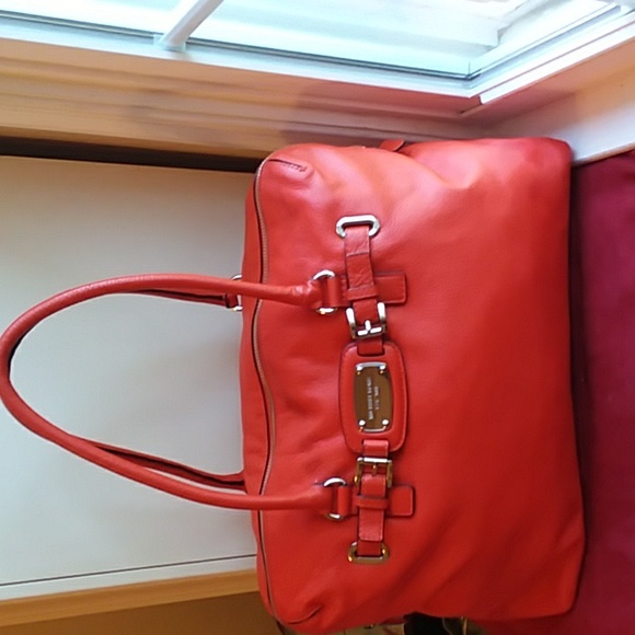 Michael Kors Collection Handbags - SOLD Michael Kors TravelBag Orange Leather XLarge Bag. Excellent Condition